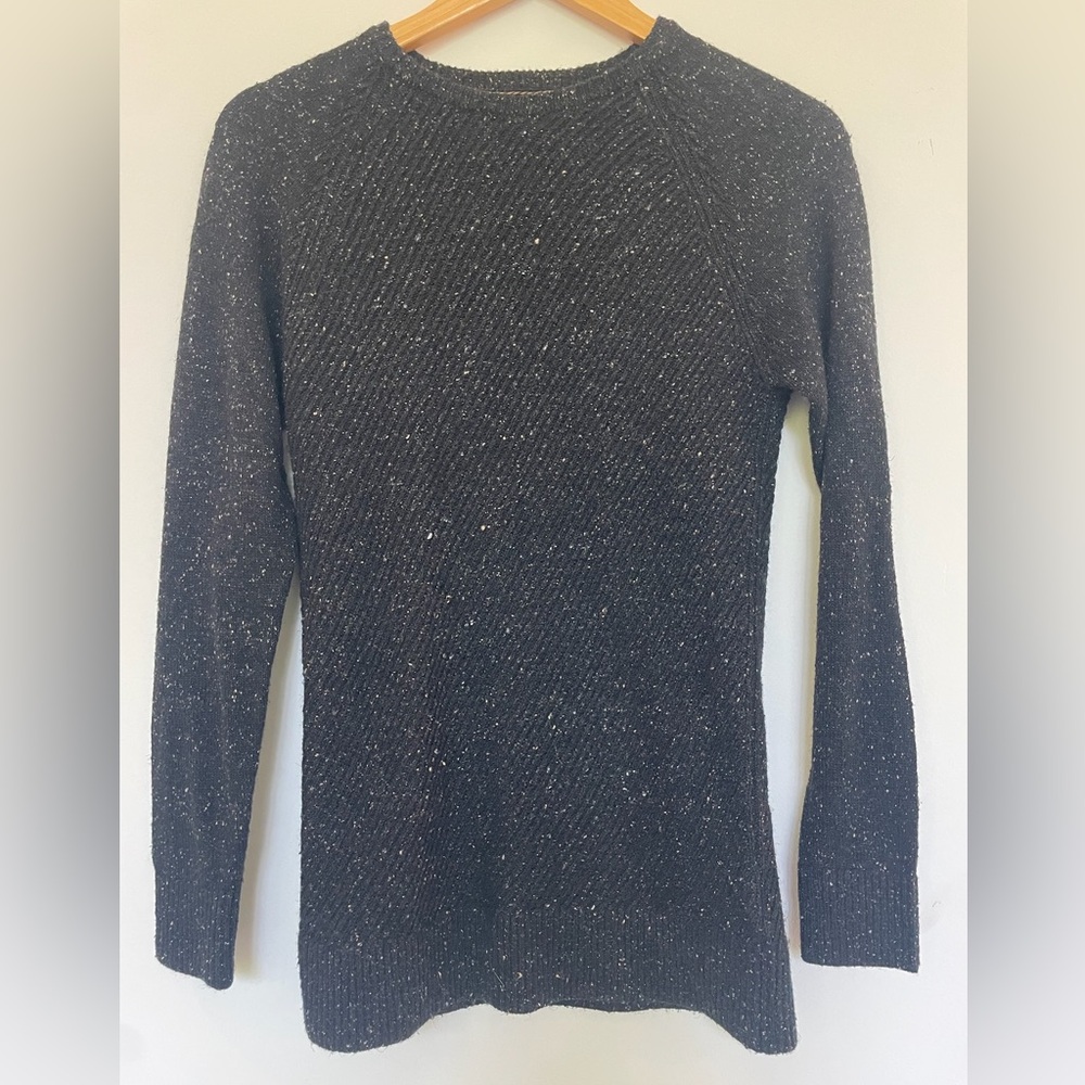 Billy Reid Black Crew Neck Sweater Classic Knit Design